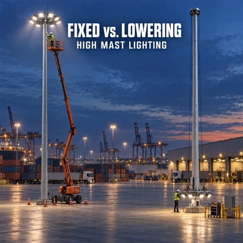 Fast vs. senkende belysning med høy mast: Hvilket system passer til prosjekte...
